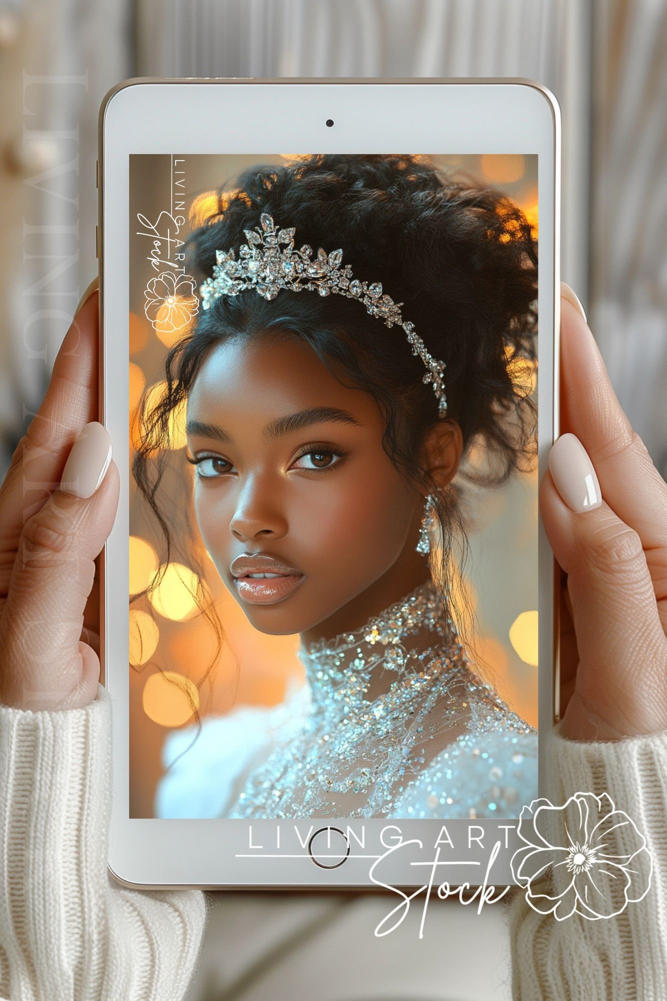 Young Black Woman Princess Lock Scree Wallpaper