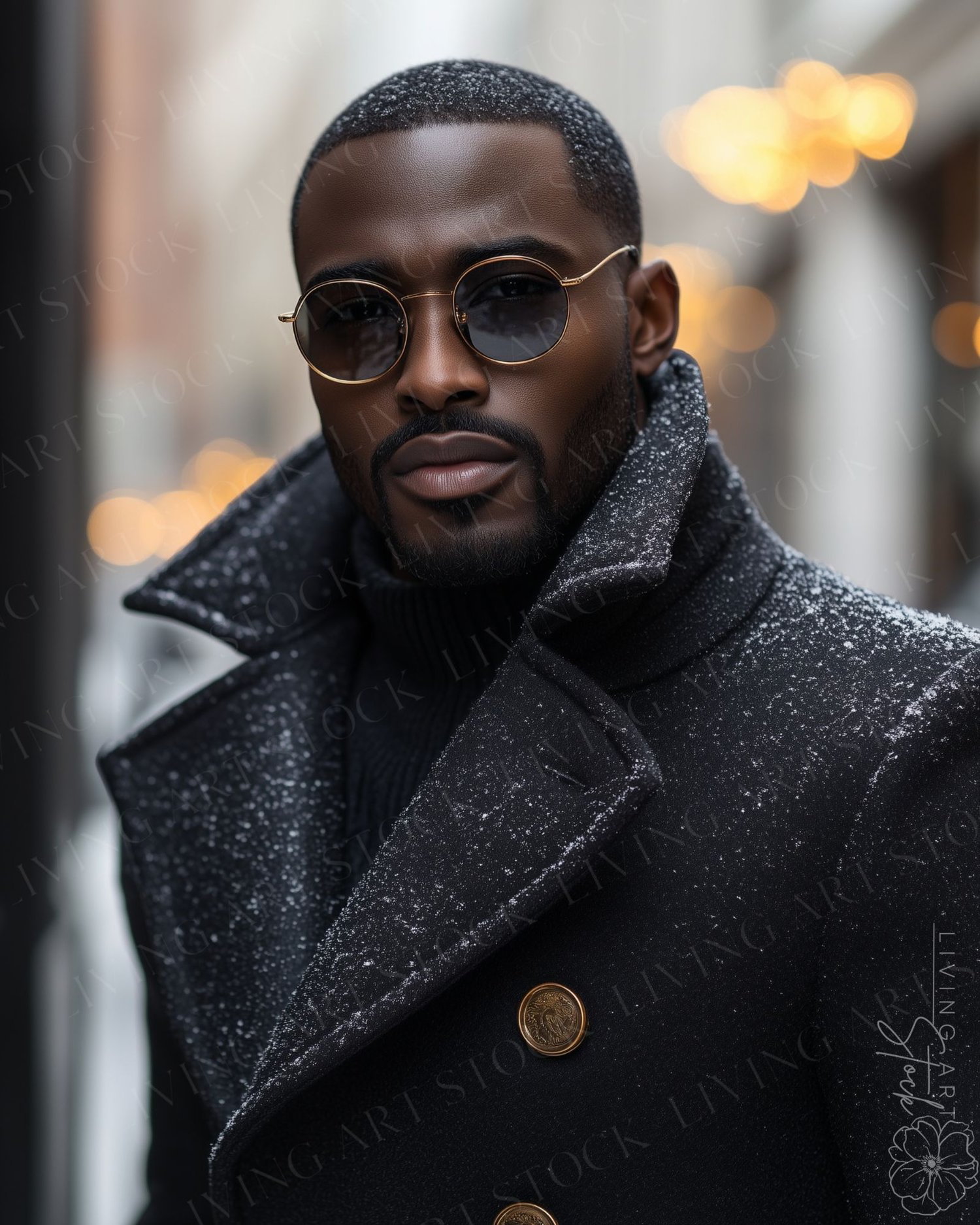 Darj Skin Black Men Winter Stock Photos