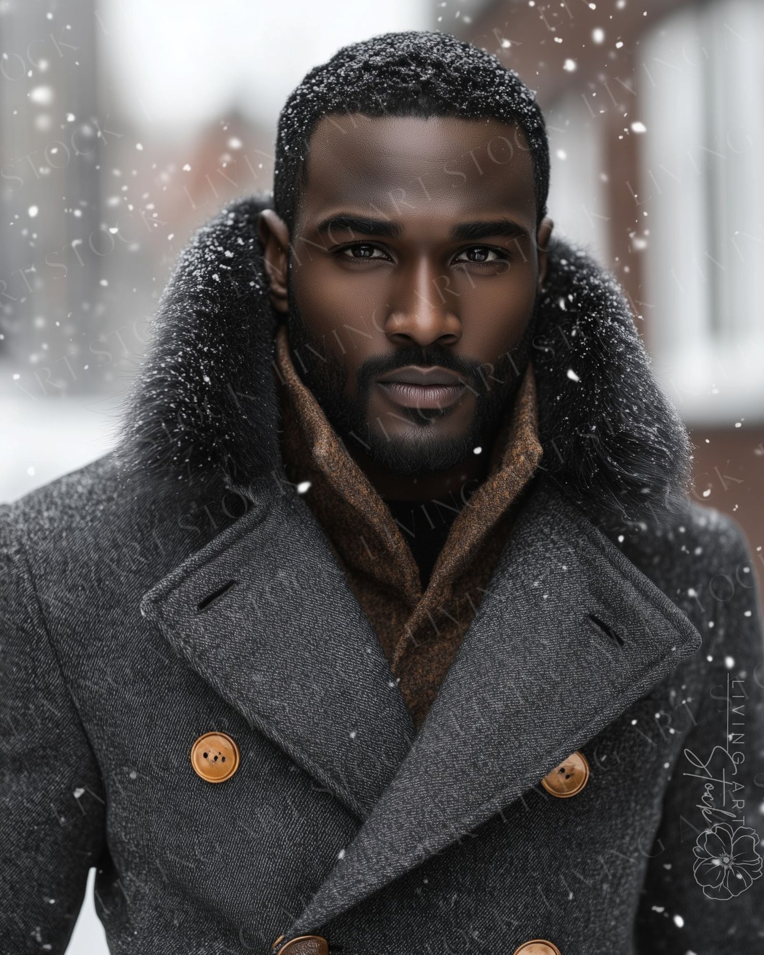 Black Men Winter Stock Photos | Sophisticated Black Men