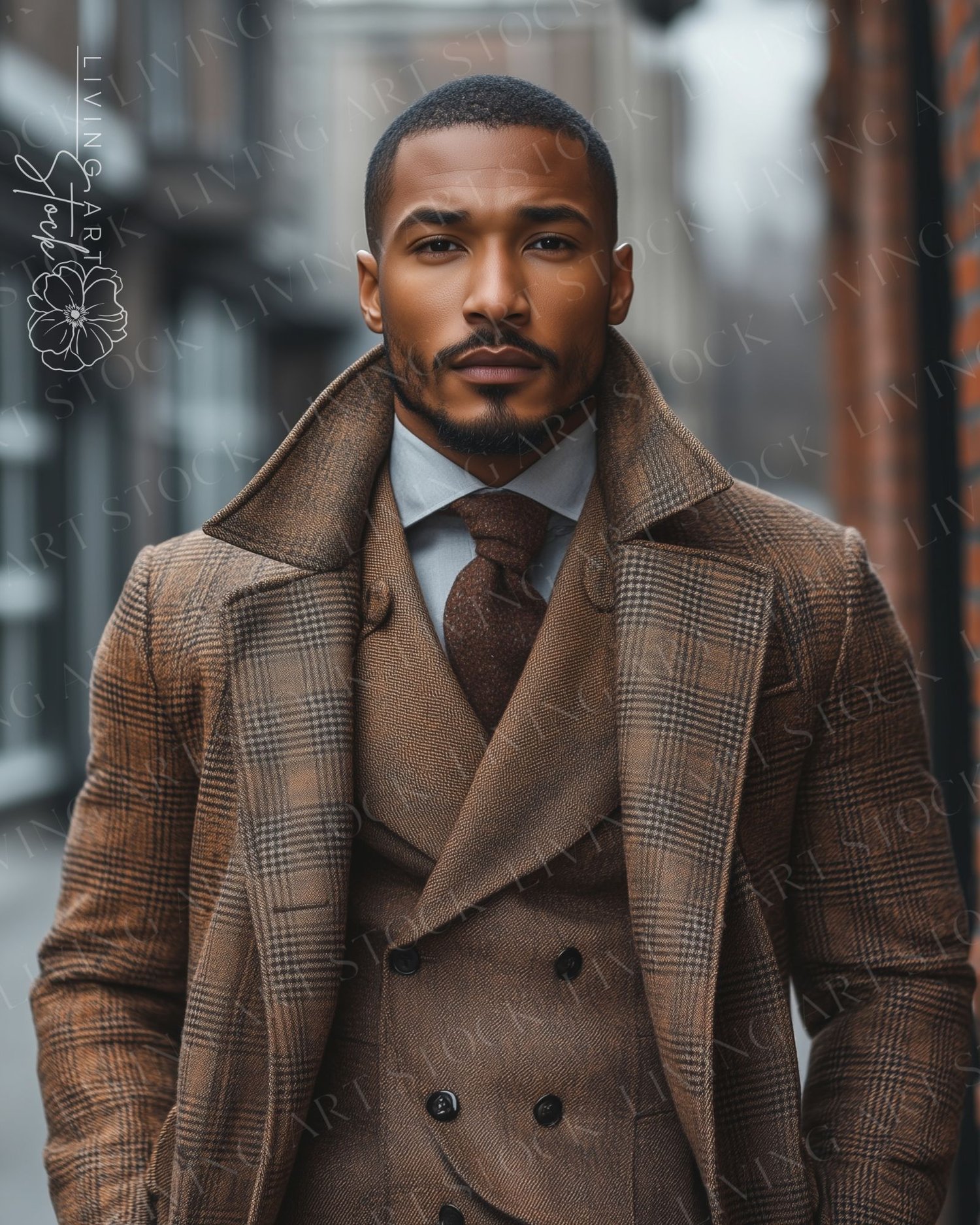 Wealthy Black Men Autumn Fashion Stock Photos