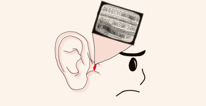 sad face tv and hurting ear