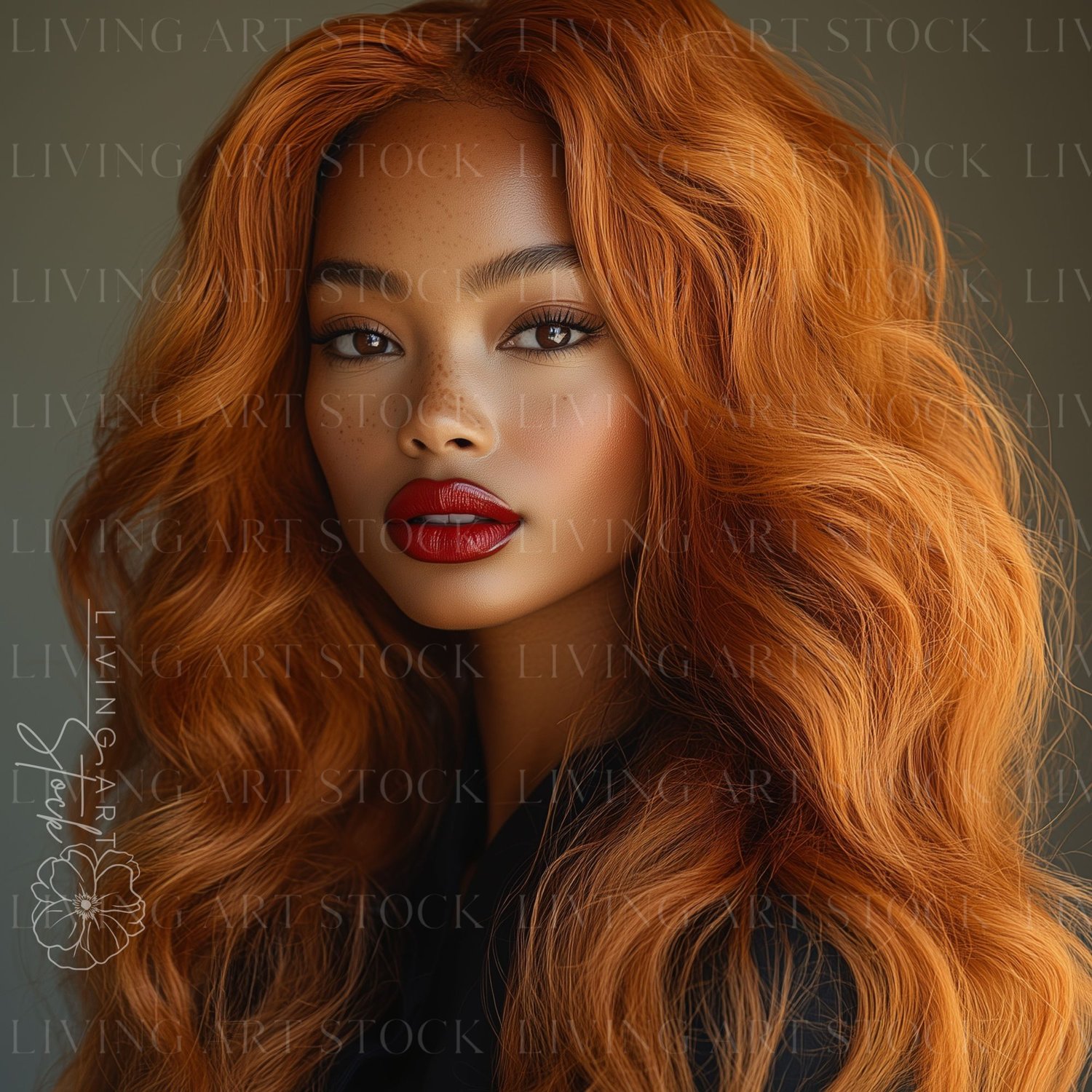 Black Ginger Women Stock Photos