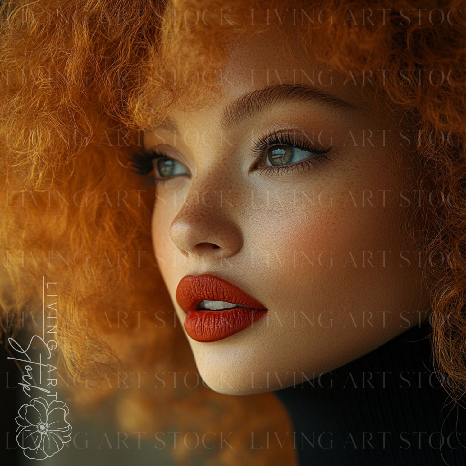 Black Women with Red Hair, Stock Photos
