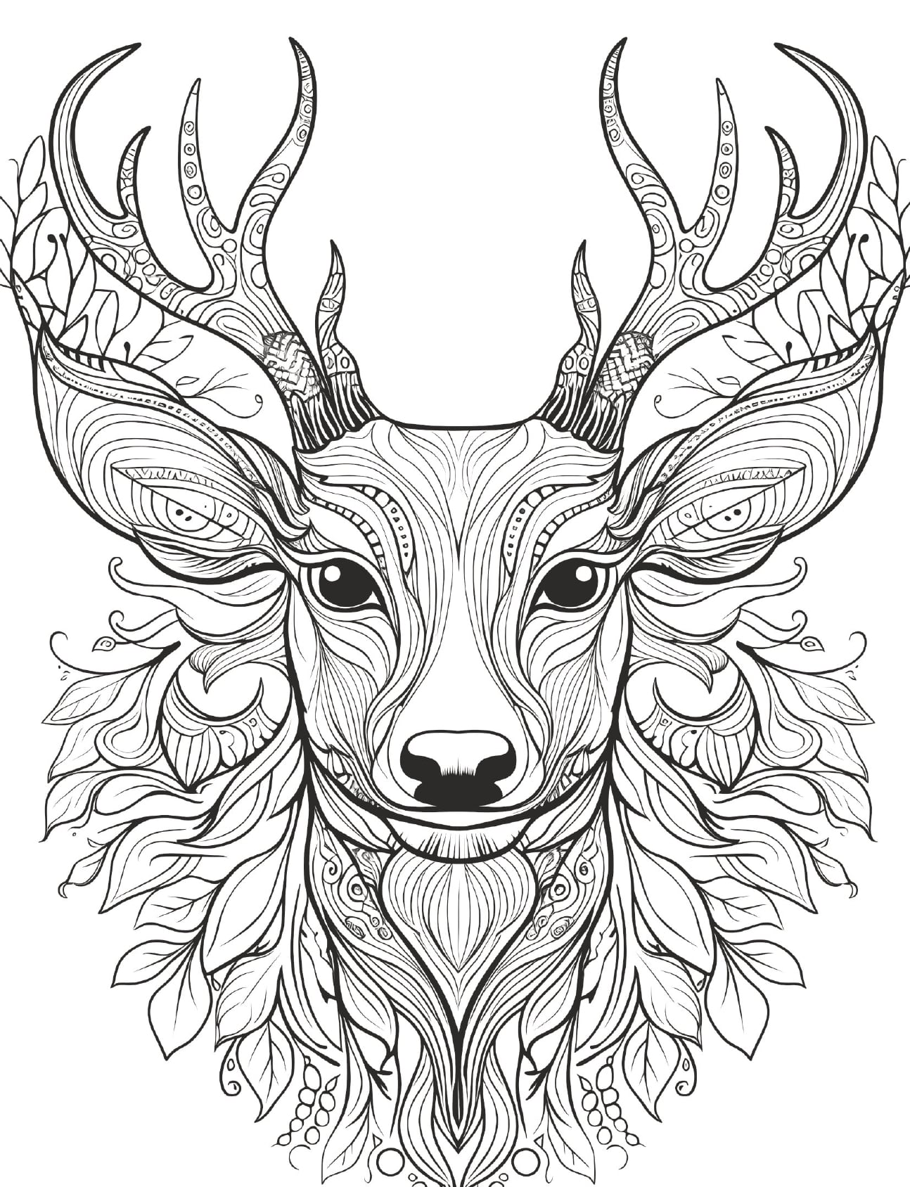 Mandala Animals Coloring Book Deer