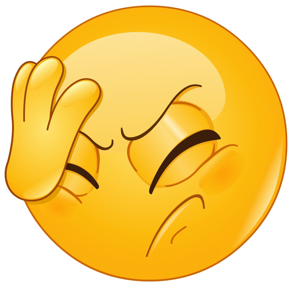 yellow face/palm emoji