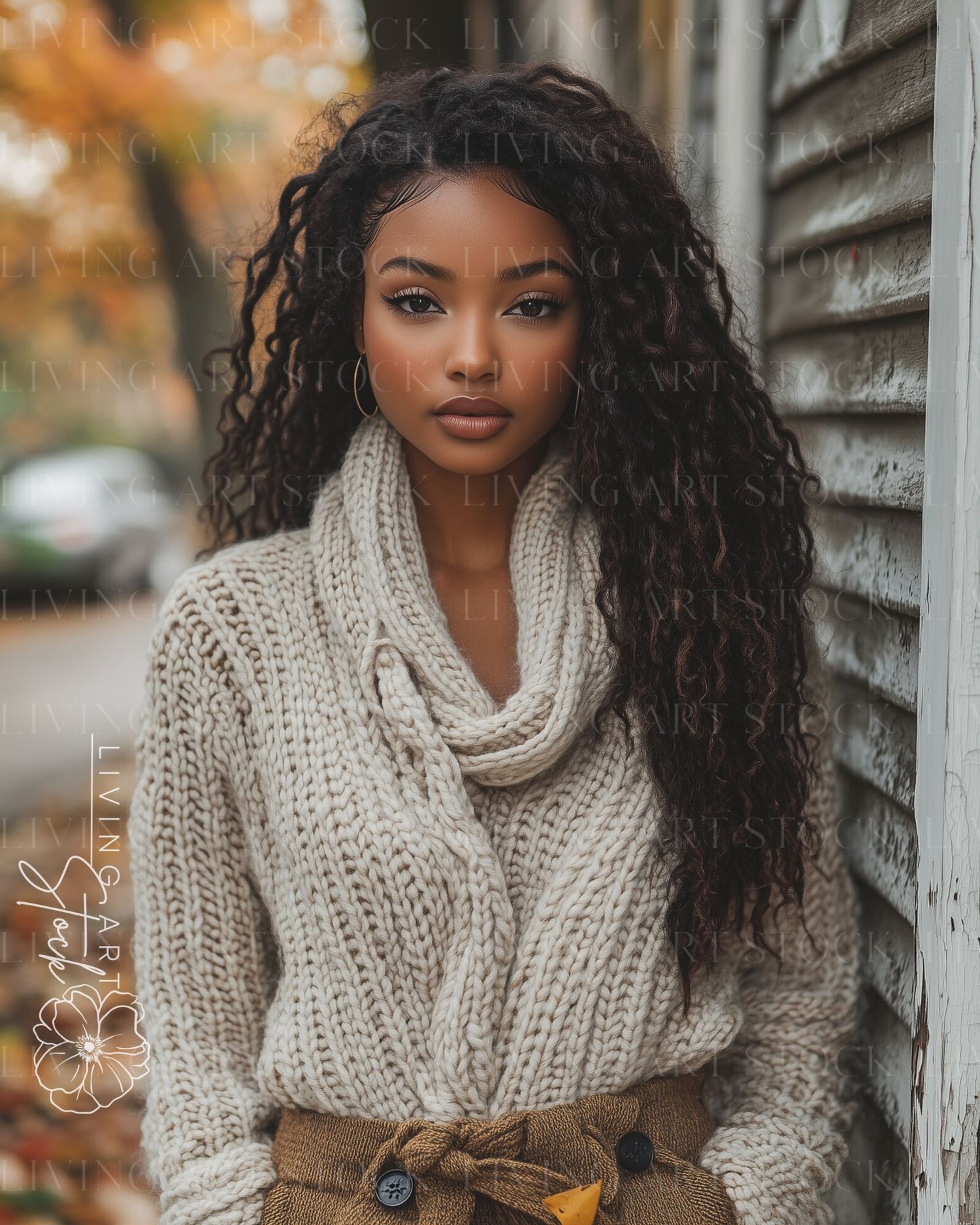 Black Woman Wearing Autumn Fashion