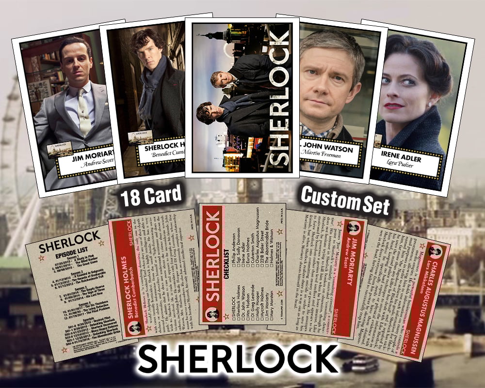 Sherlock - Complete Set of 18 Custom-Designed Art Cards