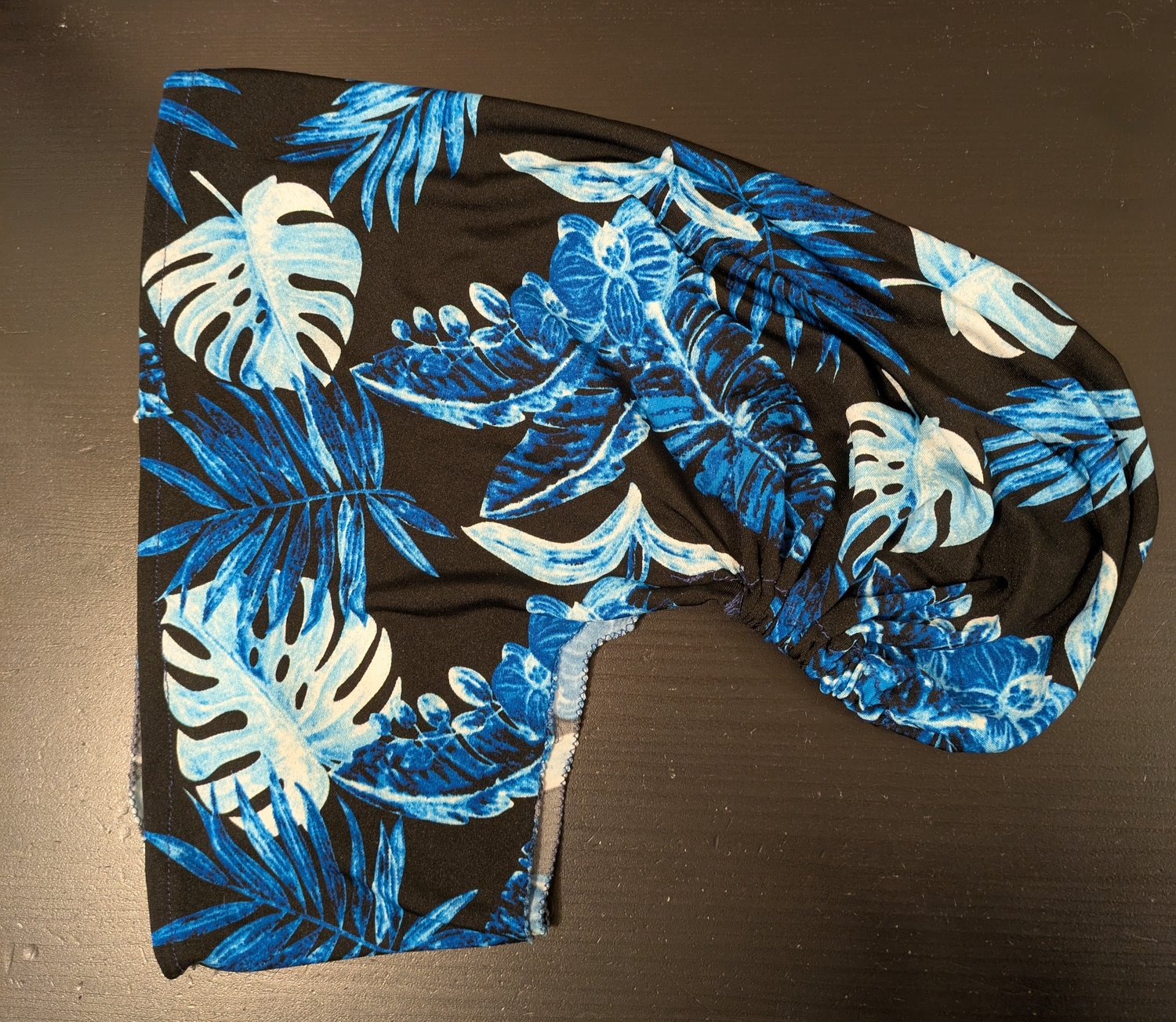 close up of fabric, Twist & Tame WildWrap by Wild Lilac Moto - Handmade motorcycle head wrap for medium to long hair — fits comfortably under helmets, keeps medium to long hair tangle-free