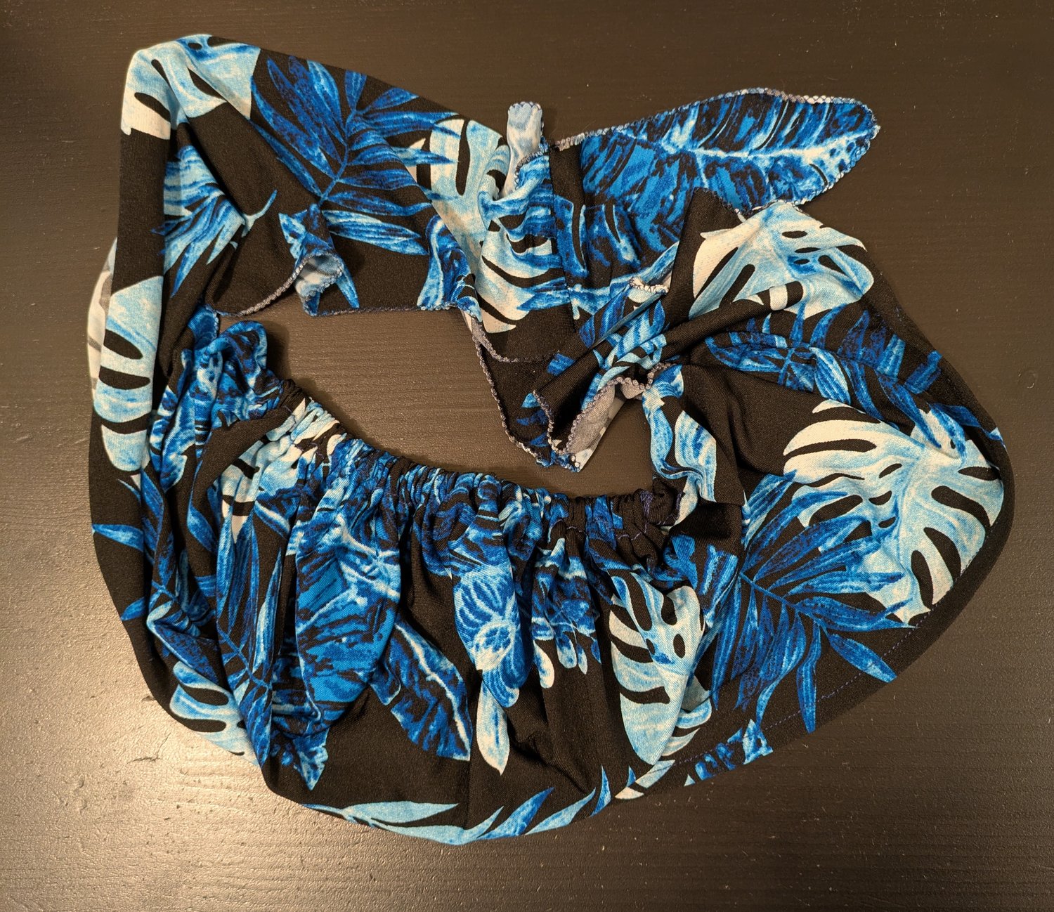 close up of fabric, Twist & Tame WildWrap by Wild Lilac Moto - Handmade motorcycle head wrap for medium to long hair — fits comfortably under helmets, keeps medium to long hair tangle-free