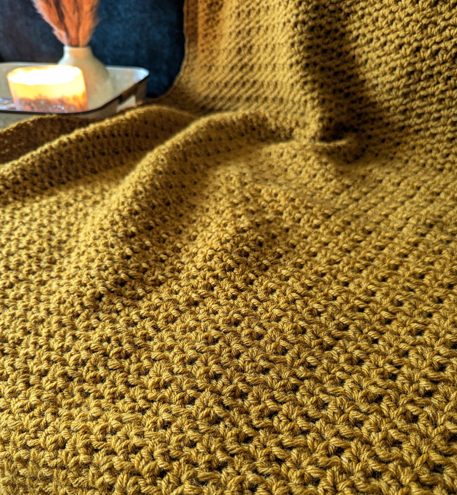 Housewarming Crochet Blanket Close Up