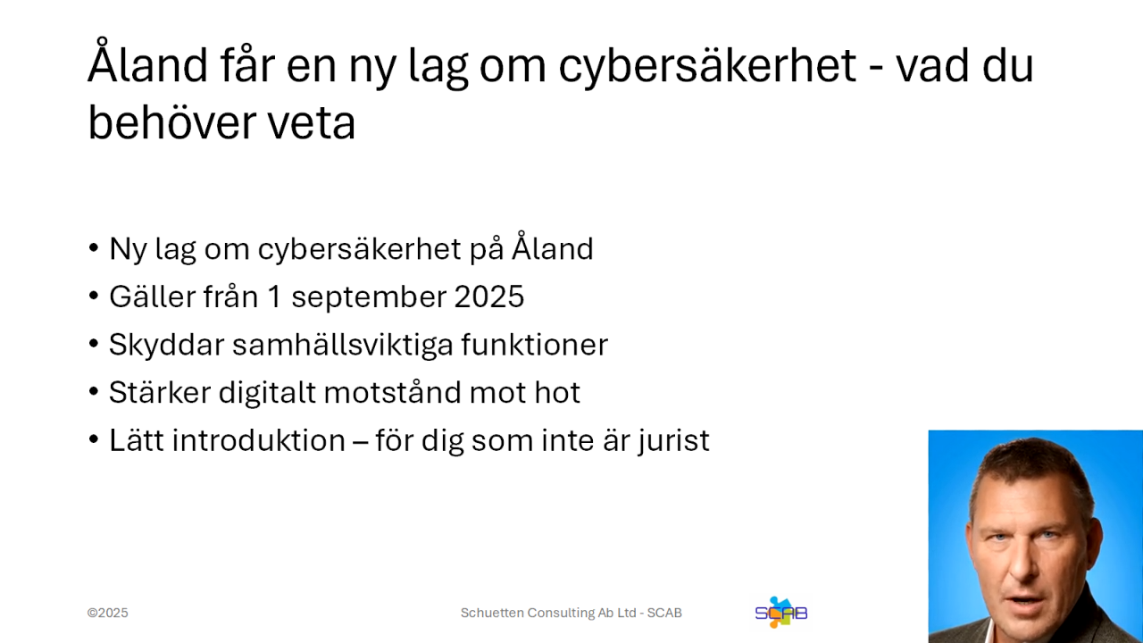 Introduktion till Ålands nya cybersäkerhetslag och motståndskraft