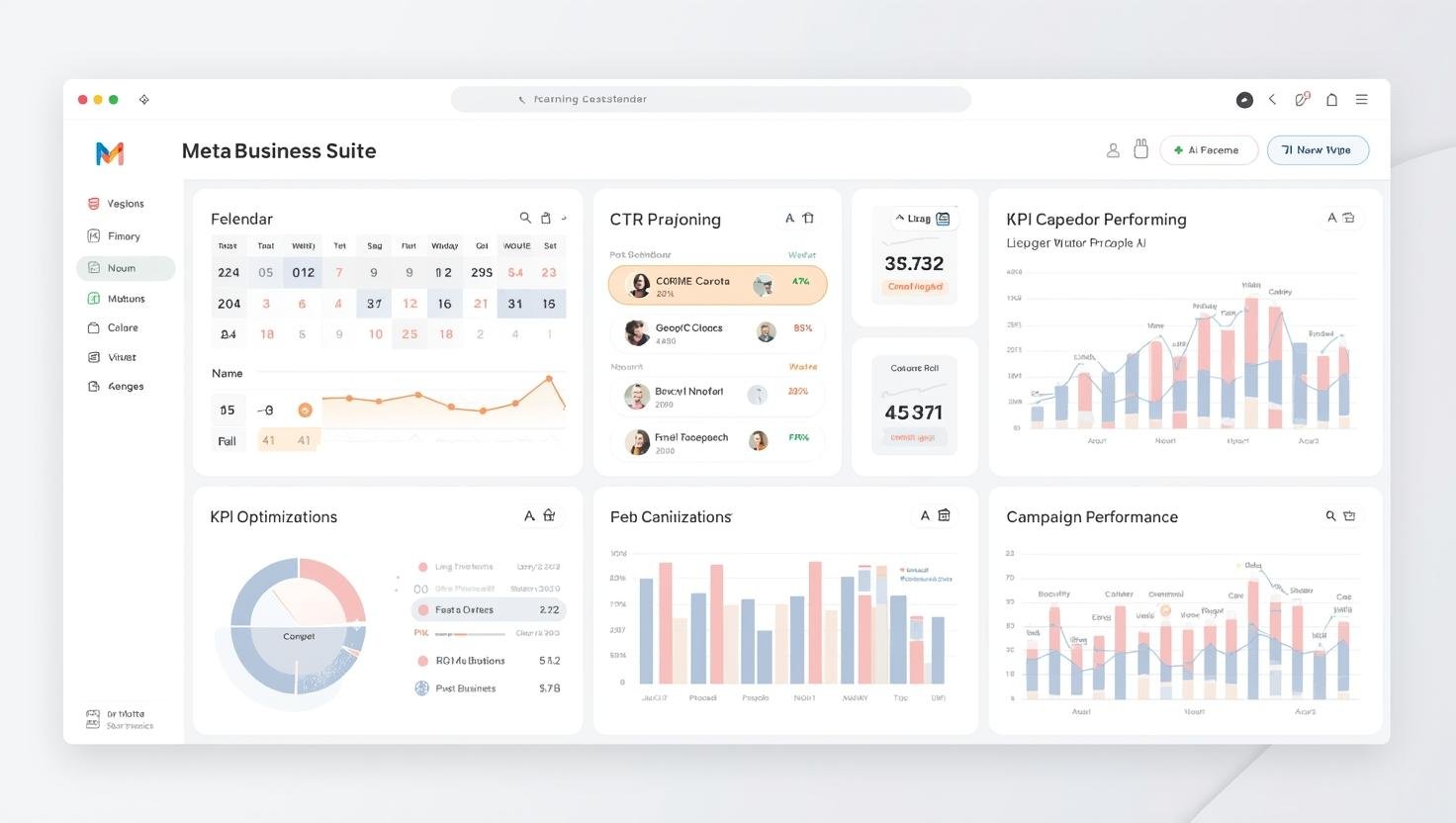 Meta Business Suite Section – Dashboard & Analytics