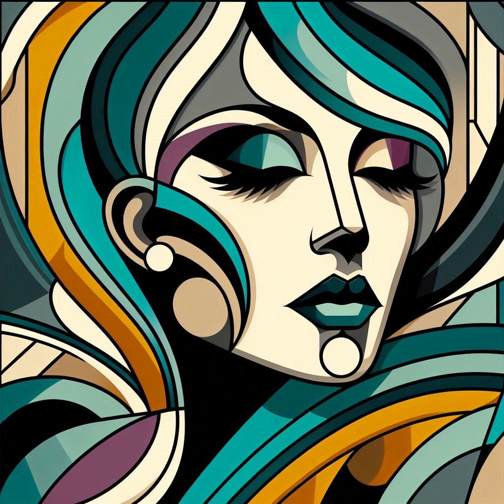 Woman's face in Pop Art Style