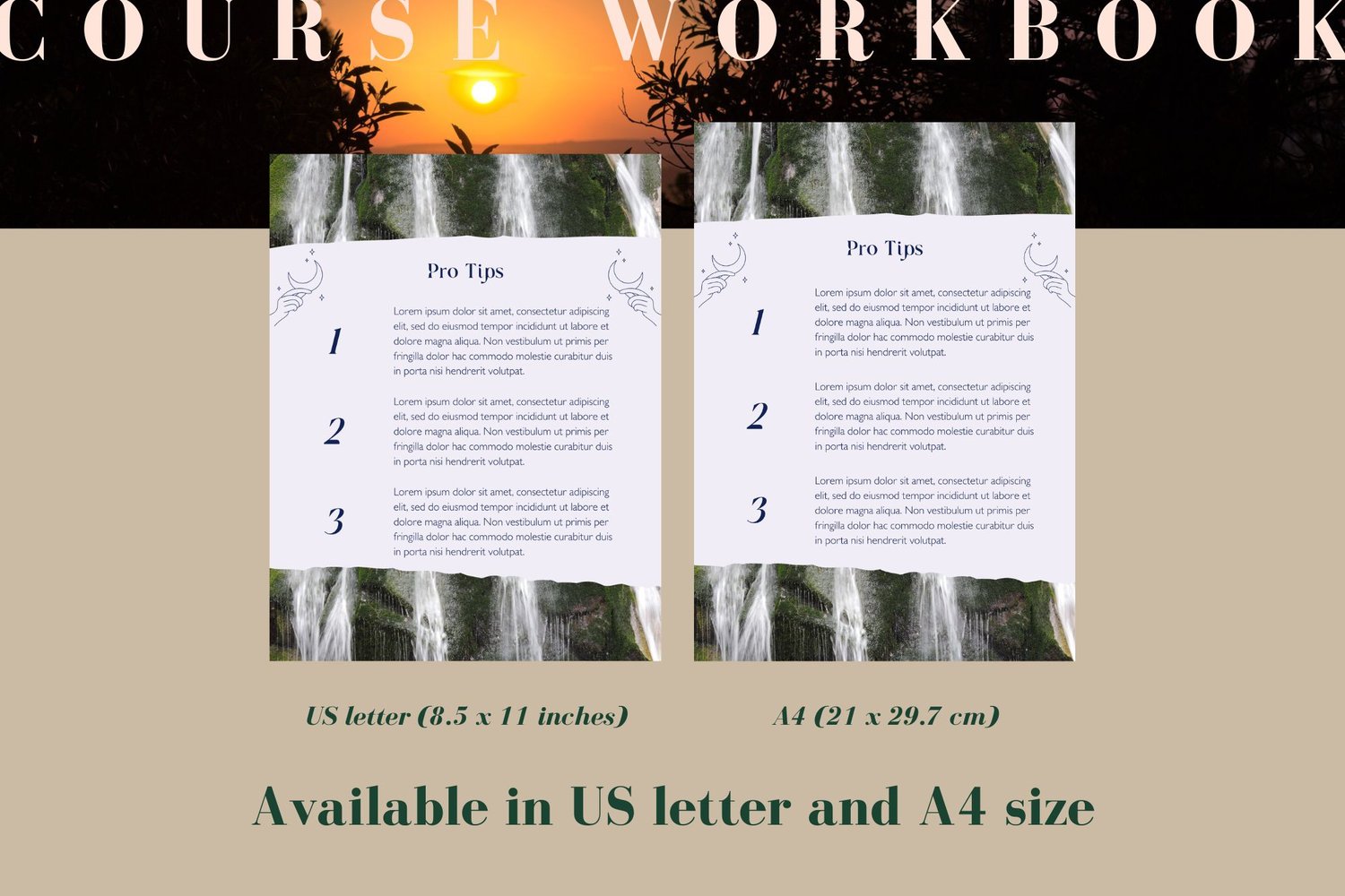 This Canva workbook template is available in US letter and A4 size.