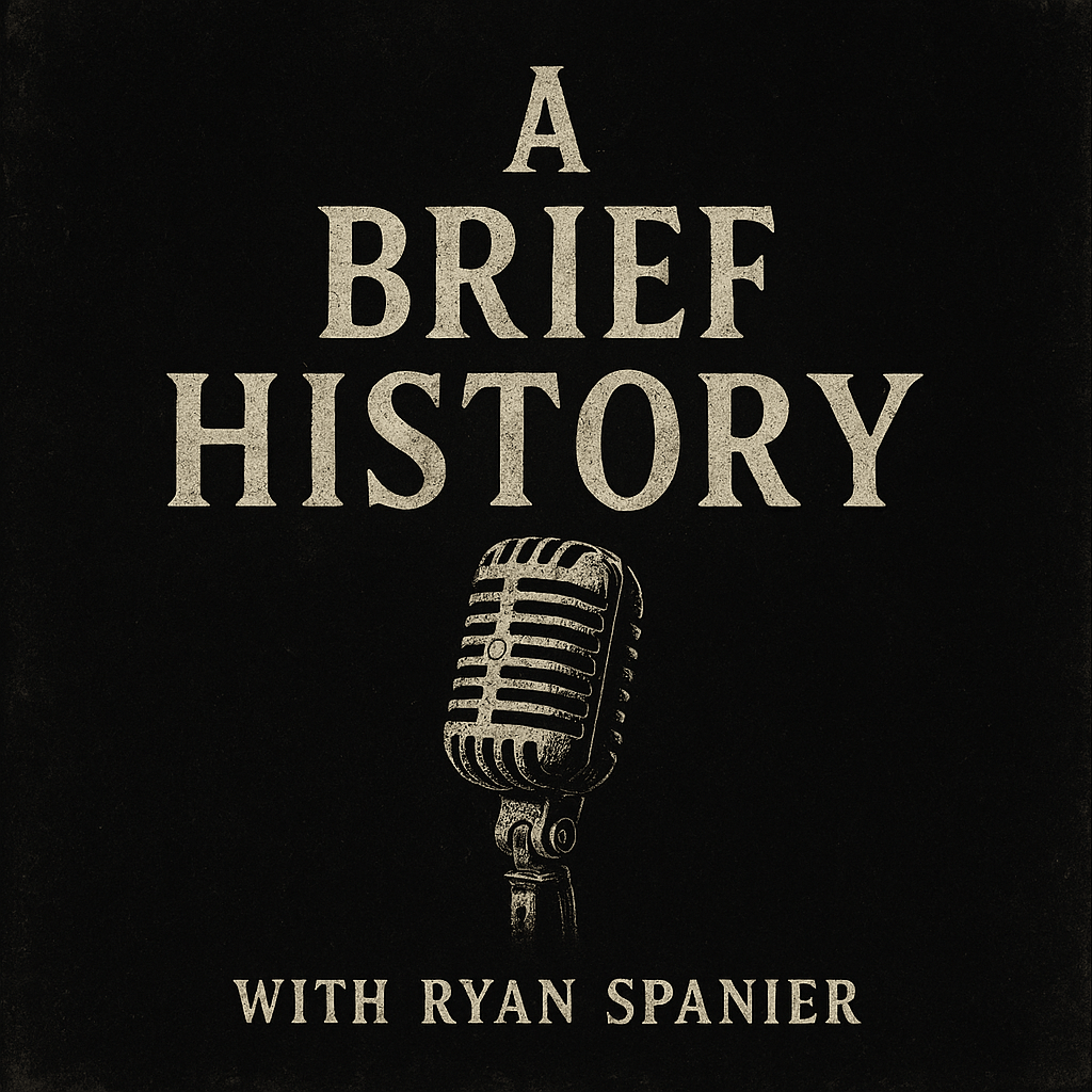 brief history podcast ryan spanier artwork logo sign black microphone mic
