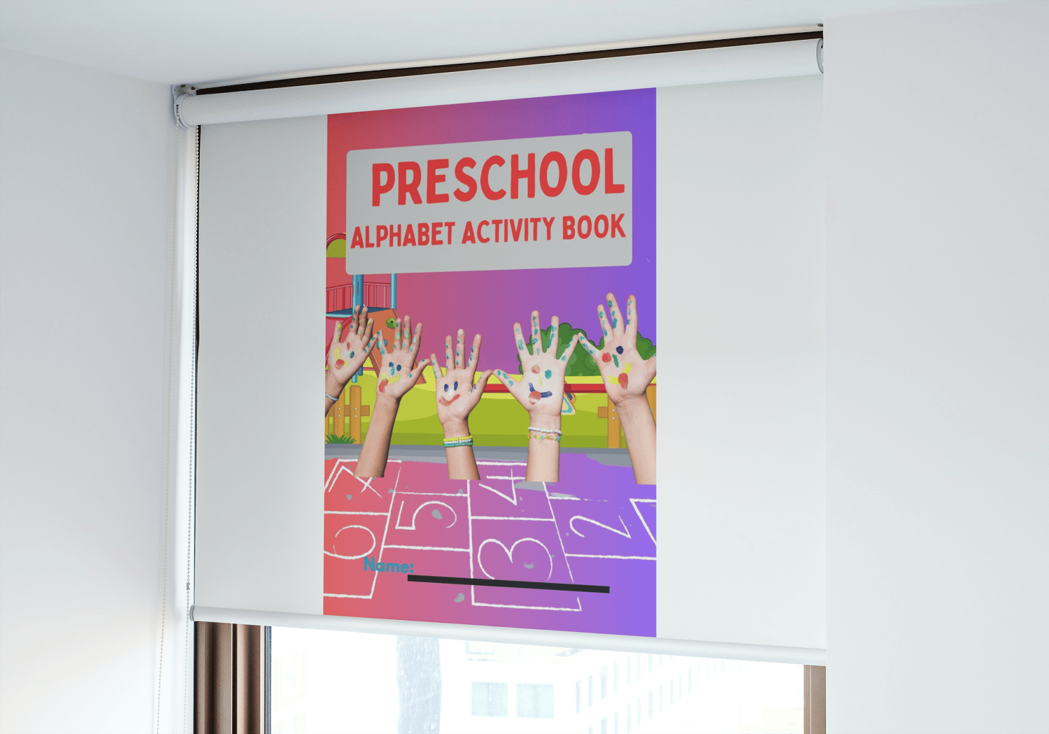 “Preschool Alphabet Workbook with colourful illustrations and letter tracing activities for kids ages 3–5. Fun, printable, and engaging worksheets to help children learn the ABCs, improve handwriting, and build early literacy skills