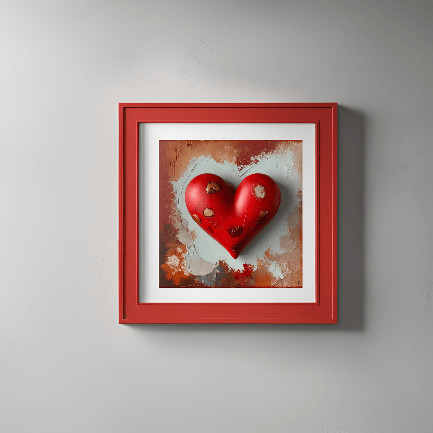 107 AI Generated Red Art Heart Imagess