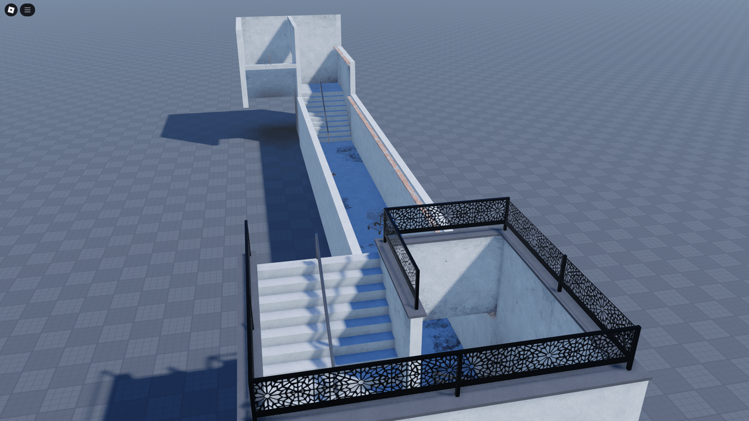 Roblox underground passage asset with stairs