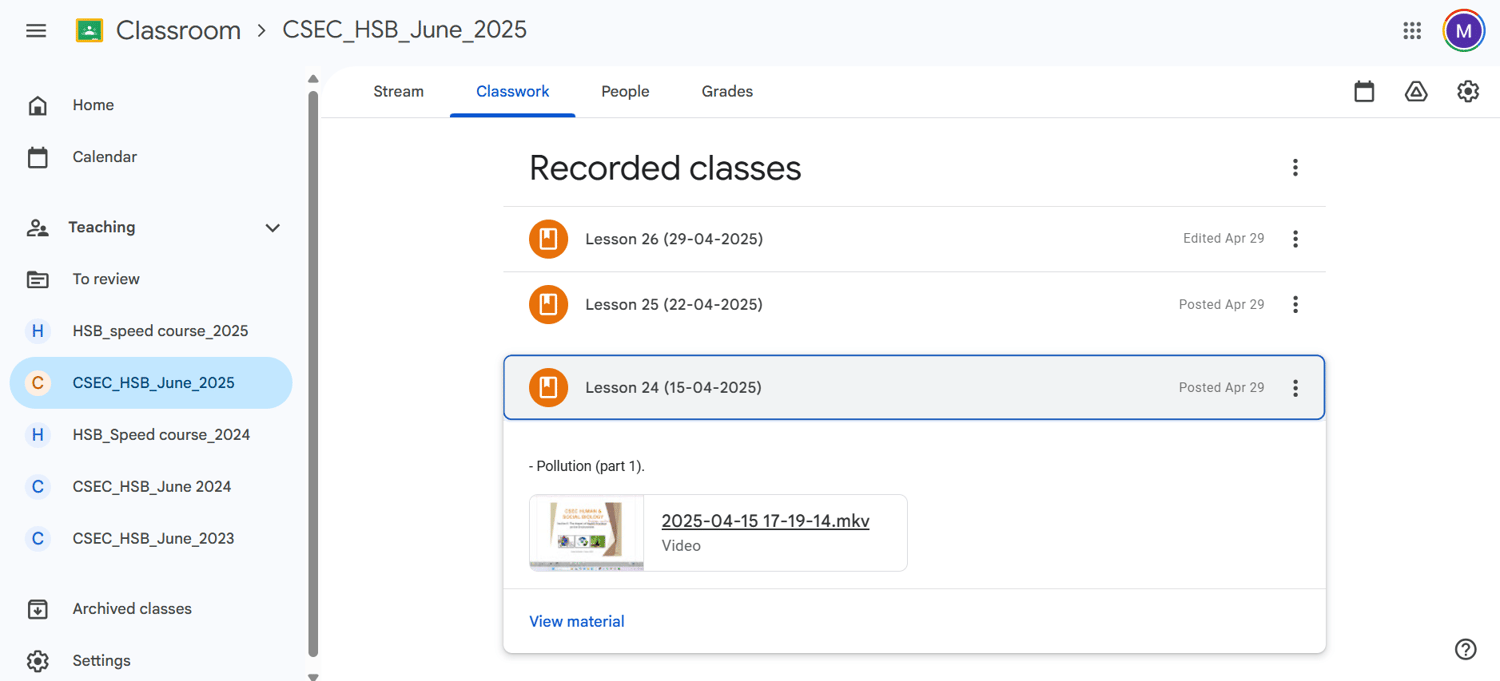 CxC-CSEC online weekly lessons - Payhip