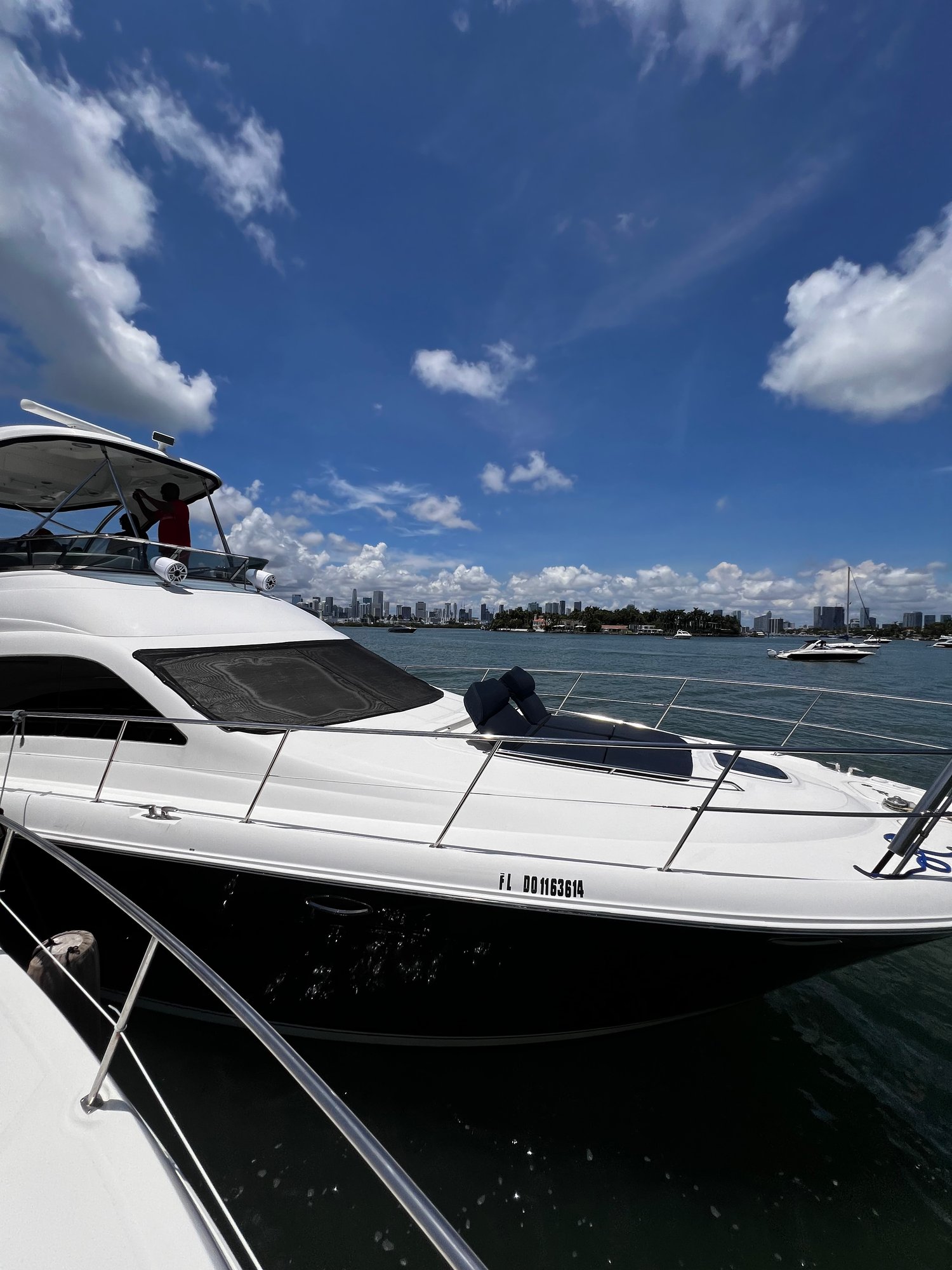 Docked yacht