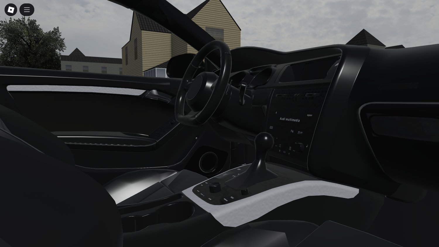 Audi RS5 LB WORKS driving on Roblox racetrack