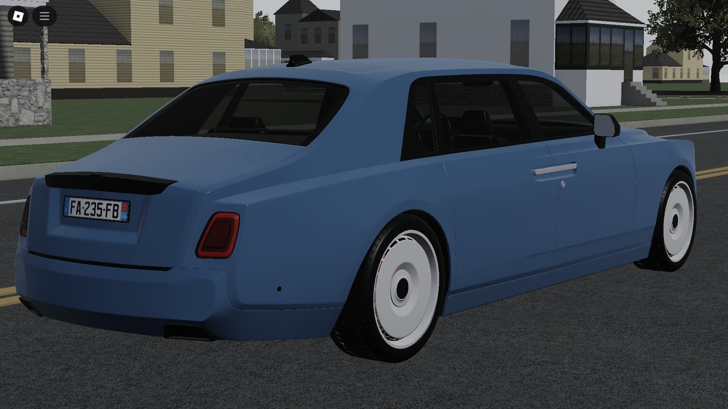 Rear shot of Phantom Extended with taillights glowing