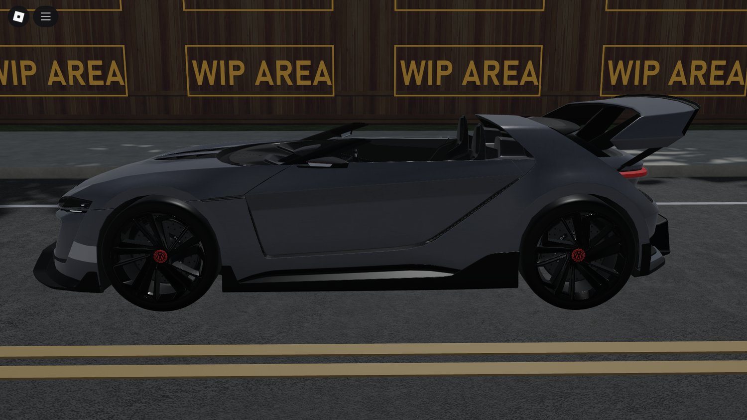 Side profile of GTI Concept in Roblox