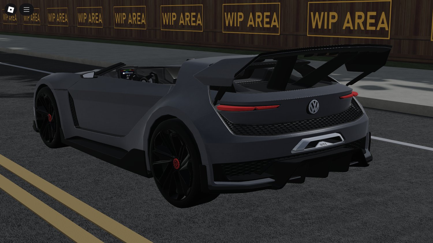 Rear view with taillights and diffuser