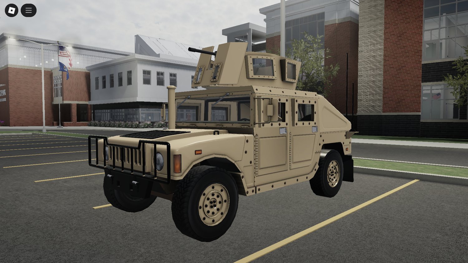 Roblox military car front view