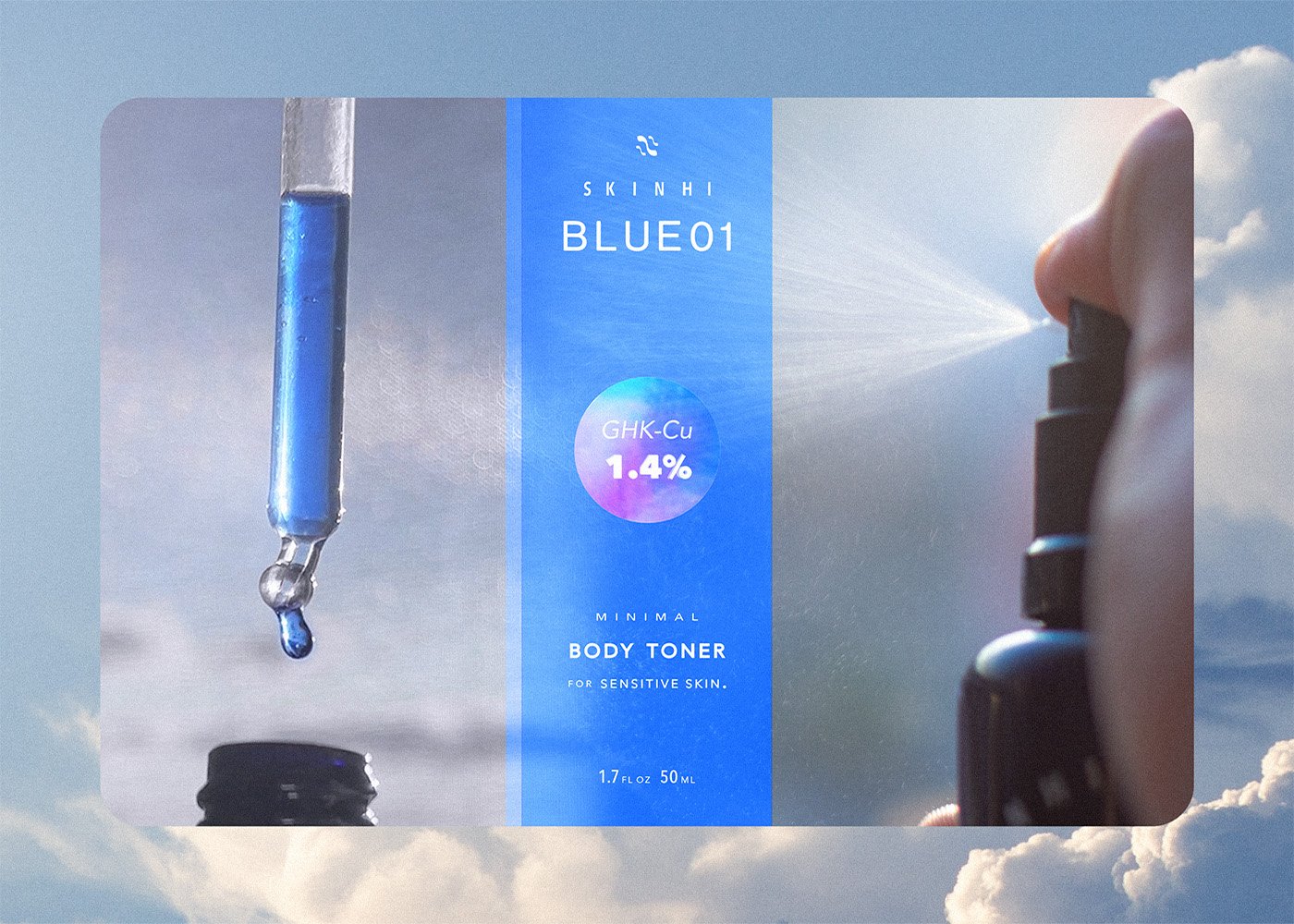 SKINHI BLUE01 Applicator options copper peptide body toner