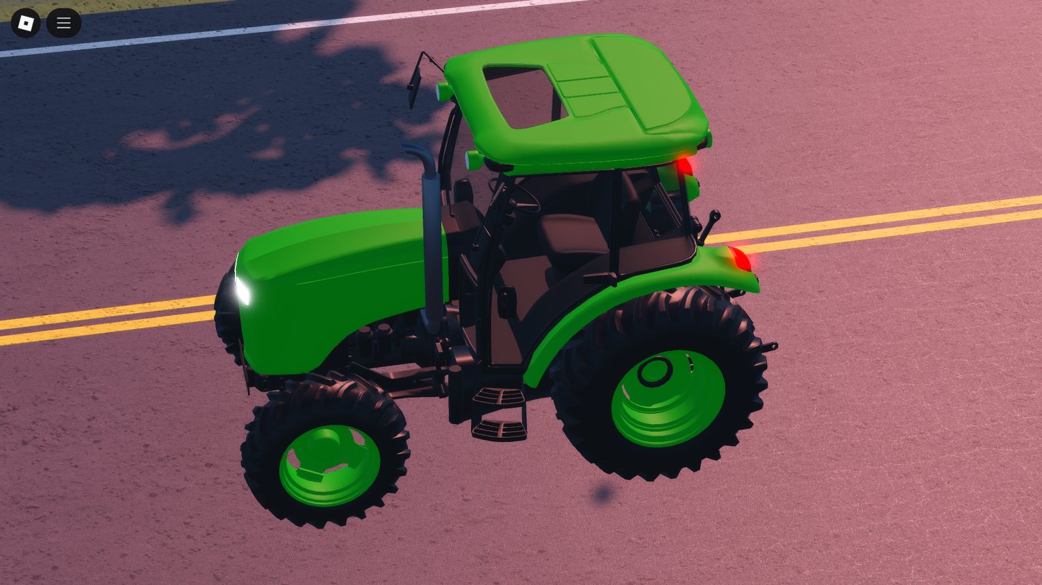 Roblox farm scene with small tractor prop