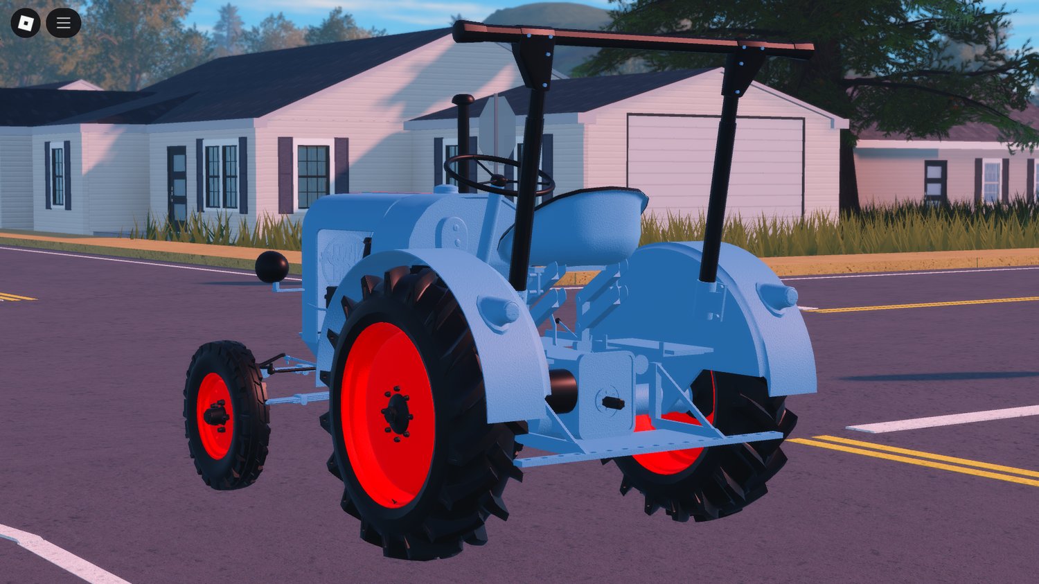 Rear view showing wheels and hitch details