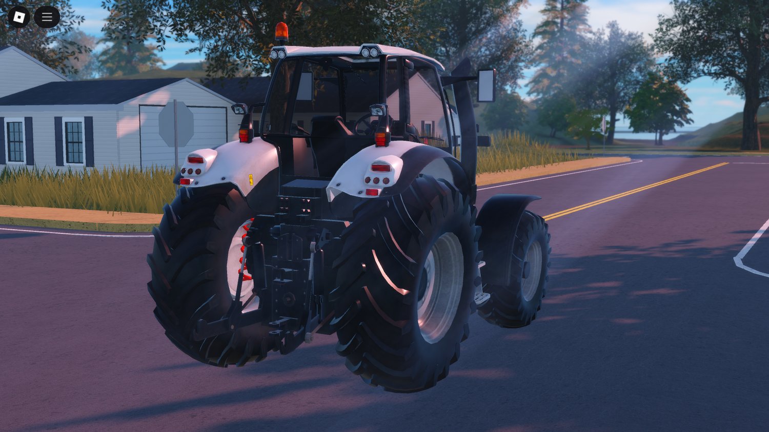 Rear view with realistic wheels and hitch