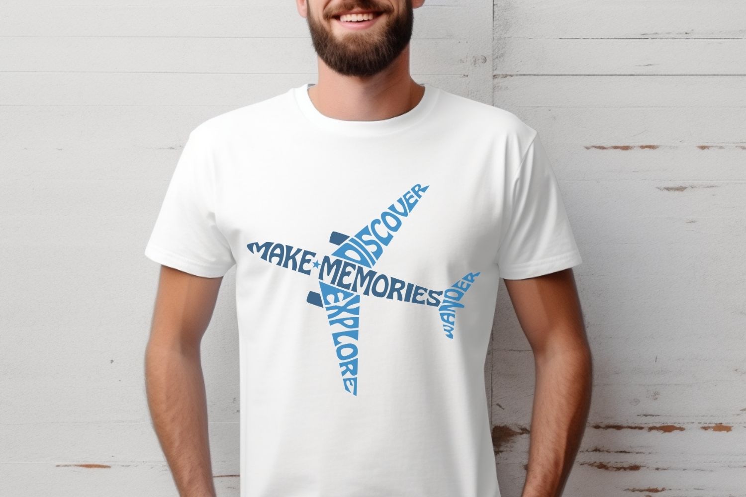 Airplane typography word art