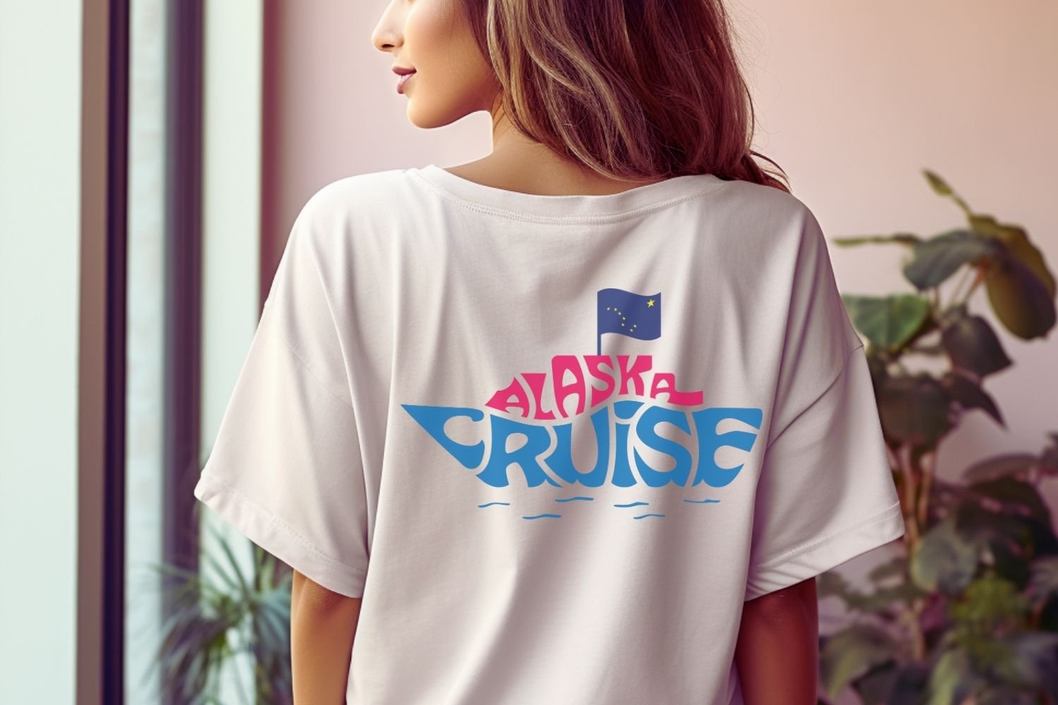 Alaska cruise word art in the shape of a ship