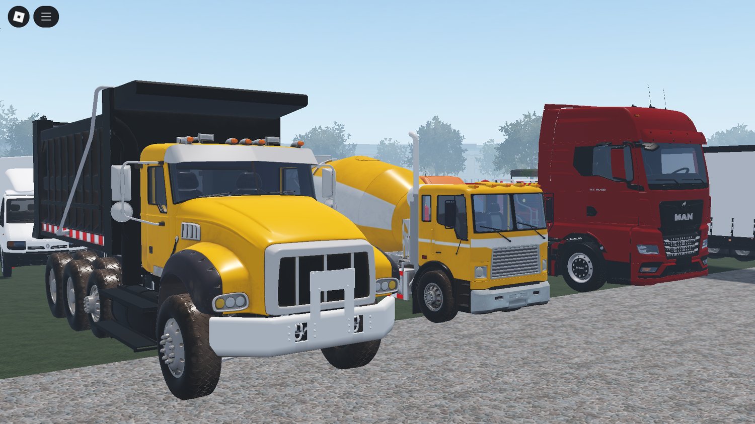 Construction truck at industrial site