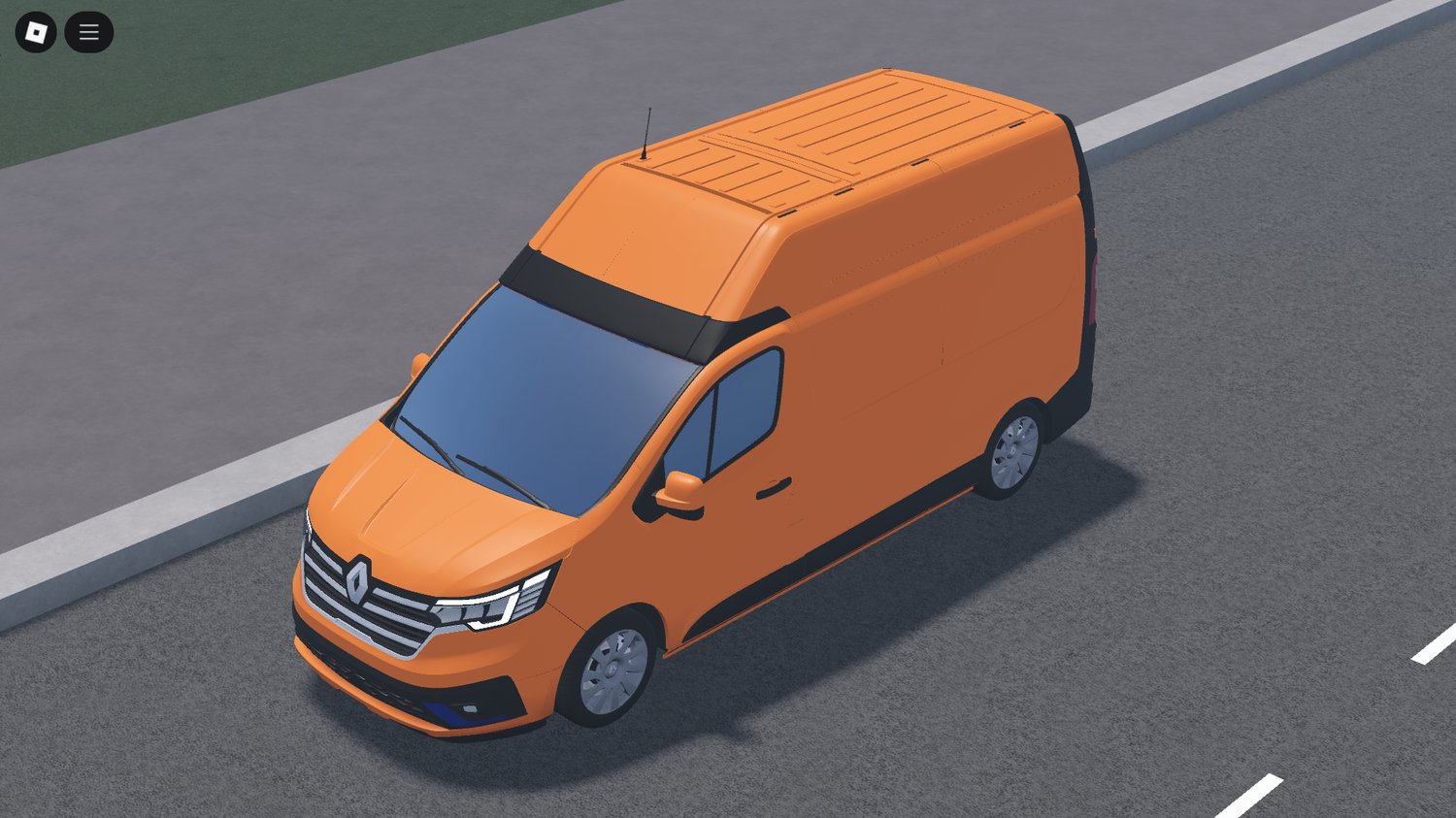 Renault Trafic DHL van with logo close-up