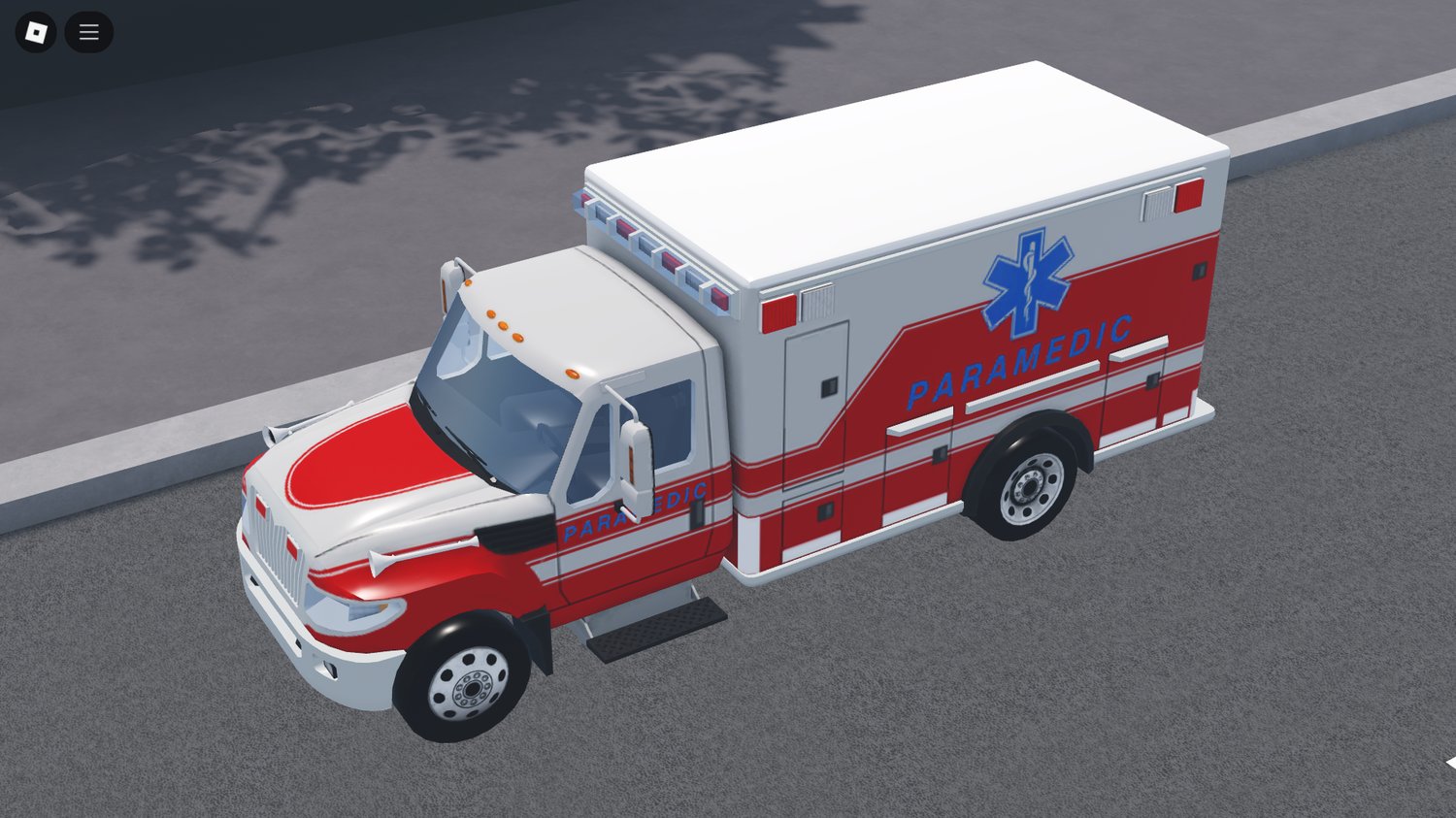 Roblox ambulance driving down highway road