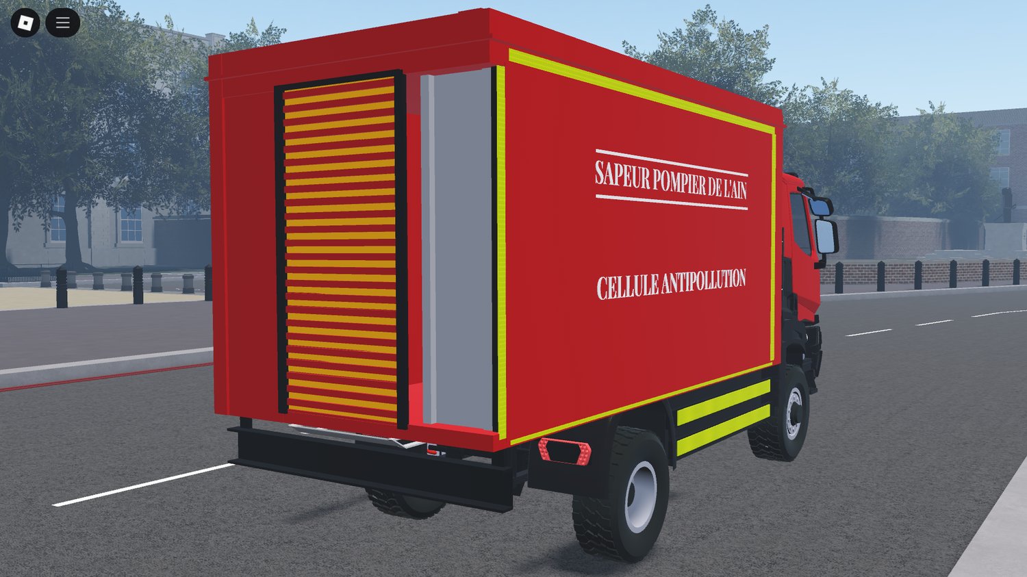 Rear angle showing detailed fire truck body