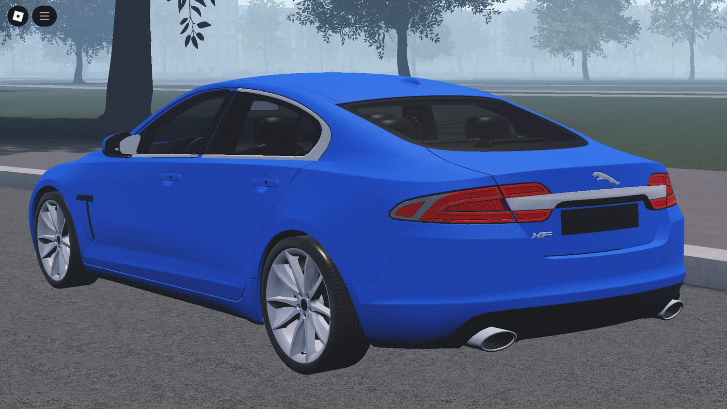 Rear view with Jaguar XF taillights