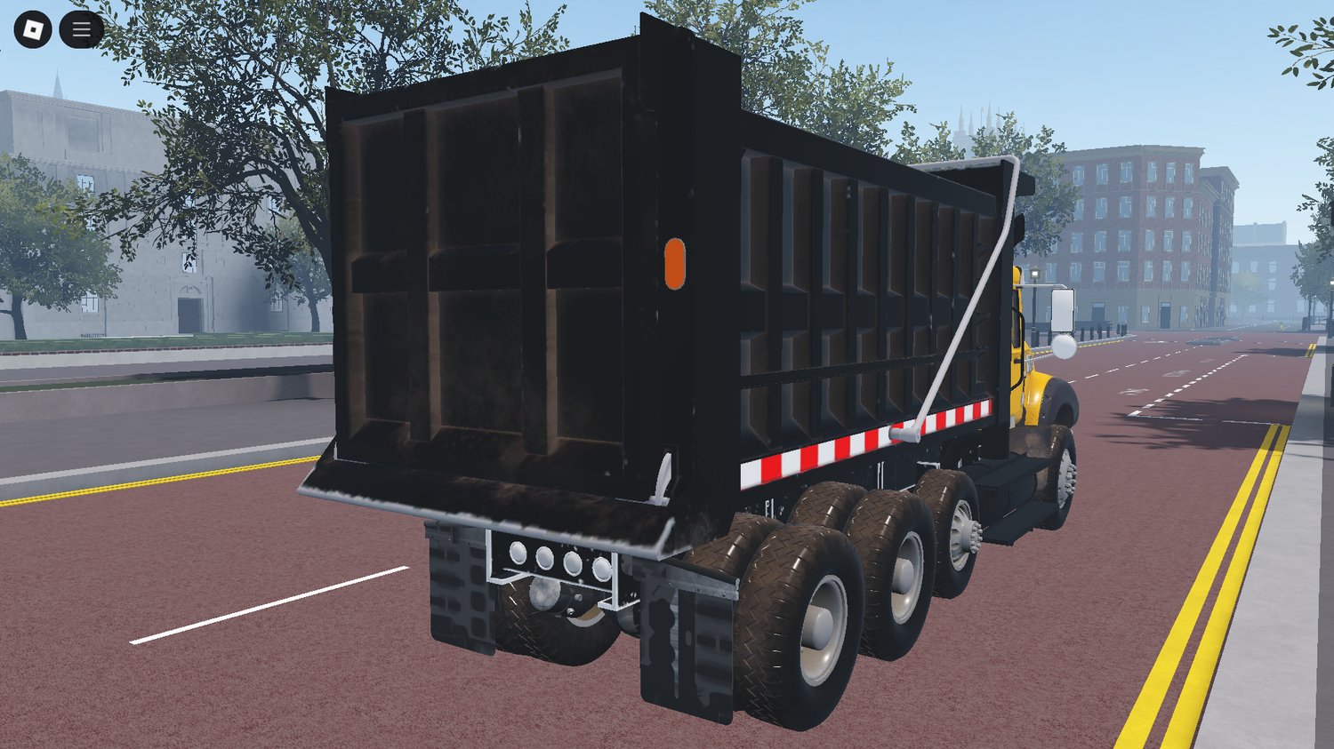 Rear view showing truck bed