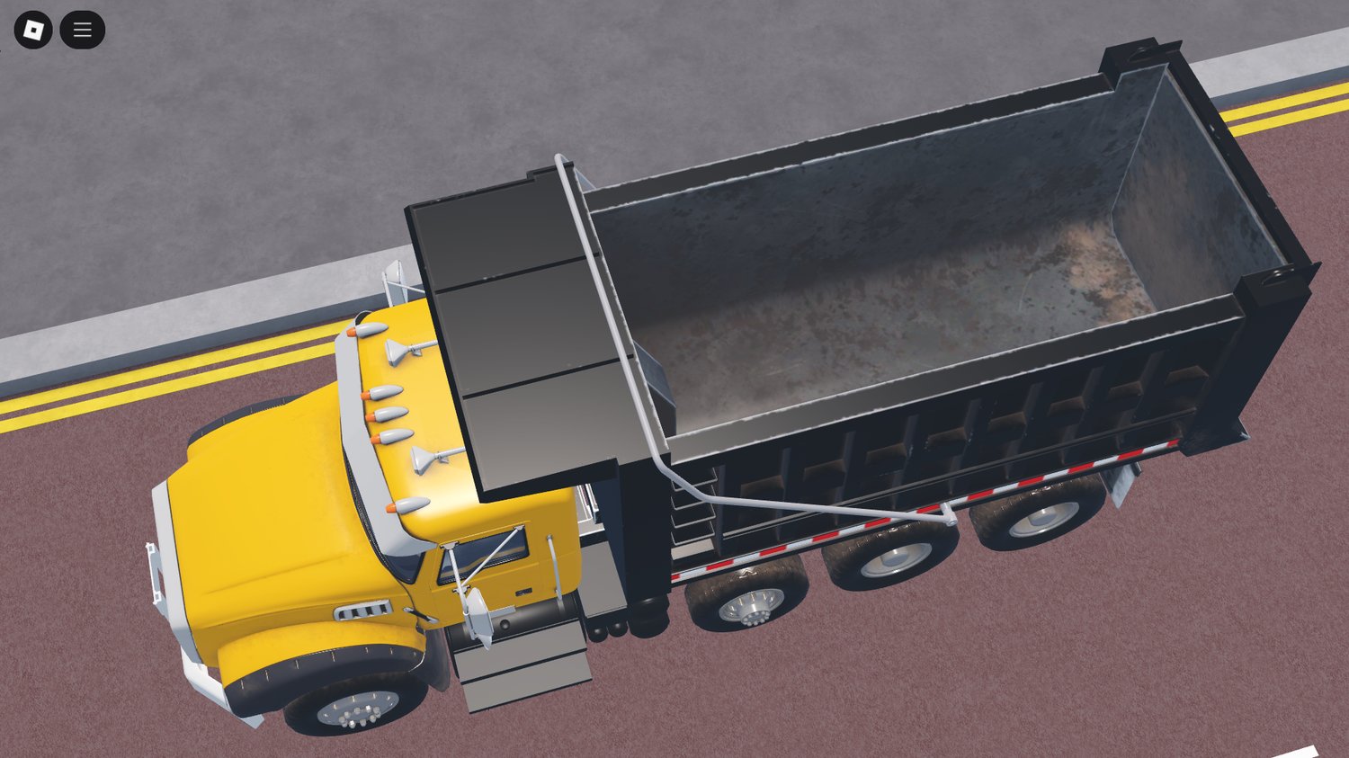 Driving on a Roblox construction site