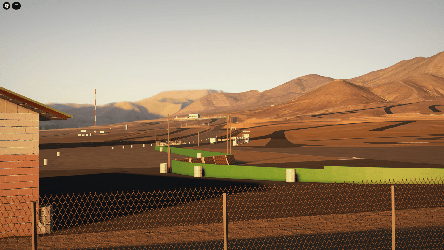 Roblox raceway with desert scenery