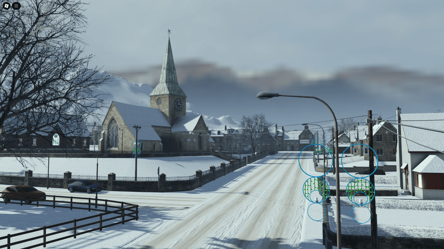 Roblox driving roads through snowy mountains