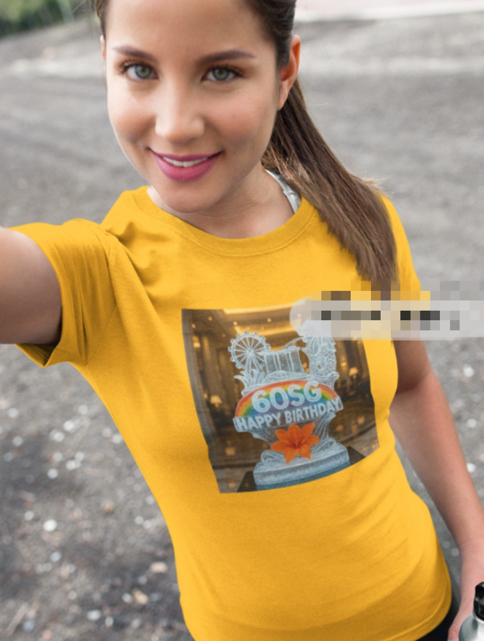 Party t-shirt lady