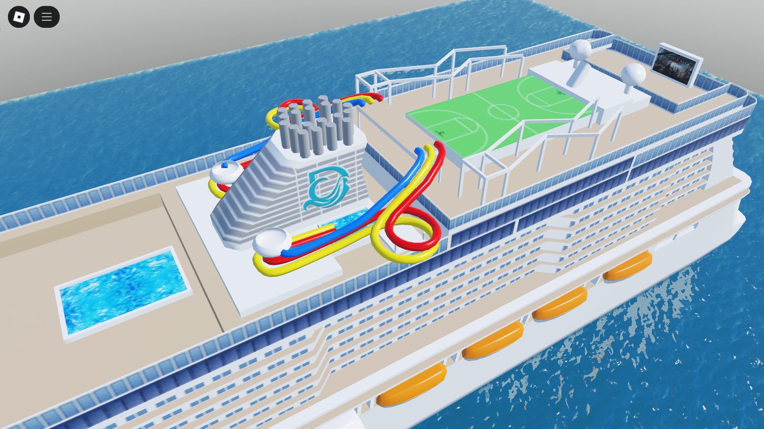 Luxury cruise ship exterior close-up
