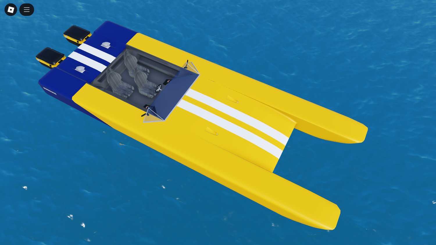 Front view of Speed Fast Boat on water