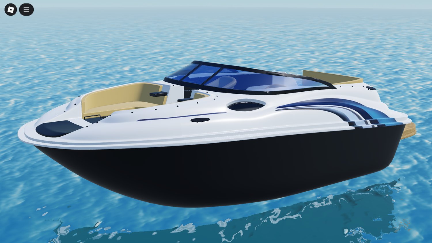 Roblox Speed Luxury Boat cruising on ocean