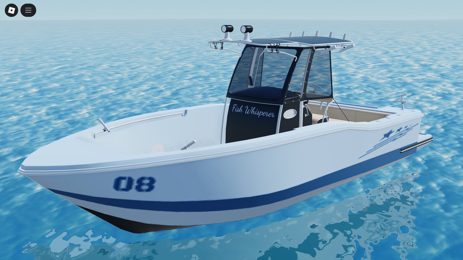 Roblox Small Luxury Boat cruising on water