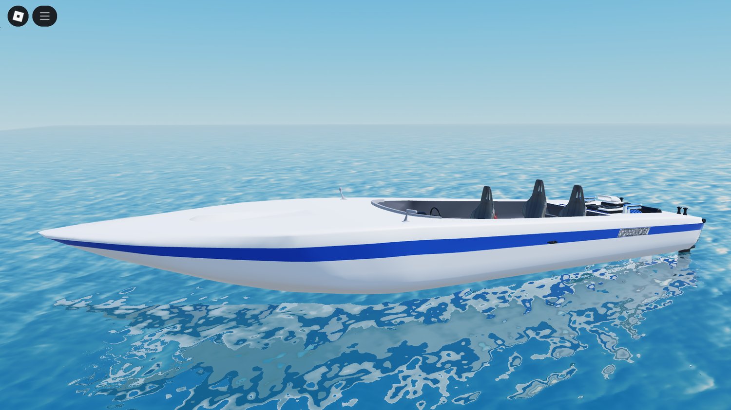 Roblox N2 Boat driving on ocean